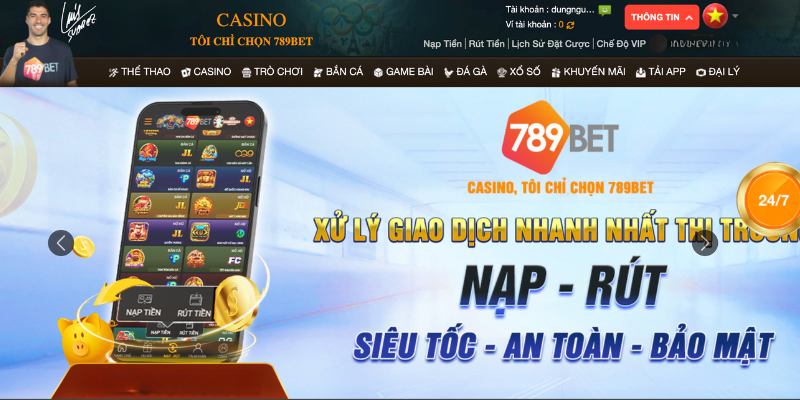 Trang chủ 789BET với giao diện đơn giản, dễ thao tác